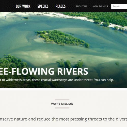 Free-flowing rivers campaign, © by WWF